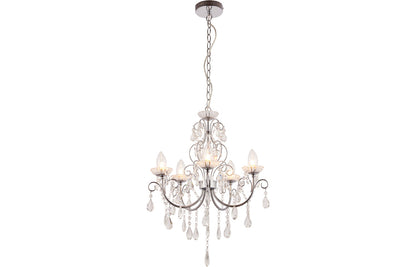 Pavo 5 Arm Chandelier Ceiling Light - Chrome
