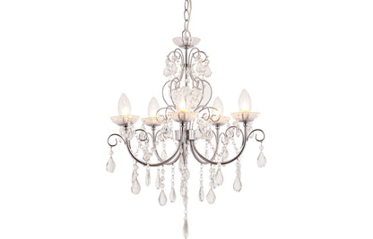 Pavo 5 Arm Chandelier Ceiling Light - Chrome