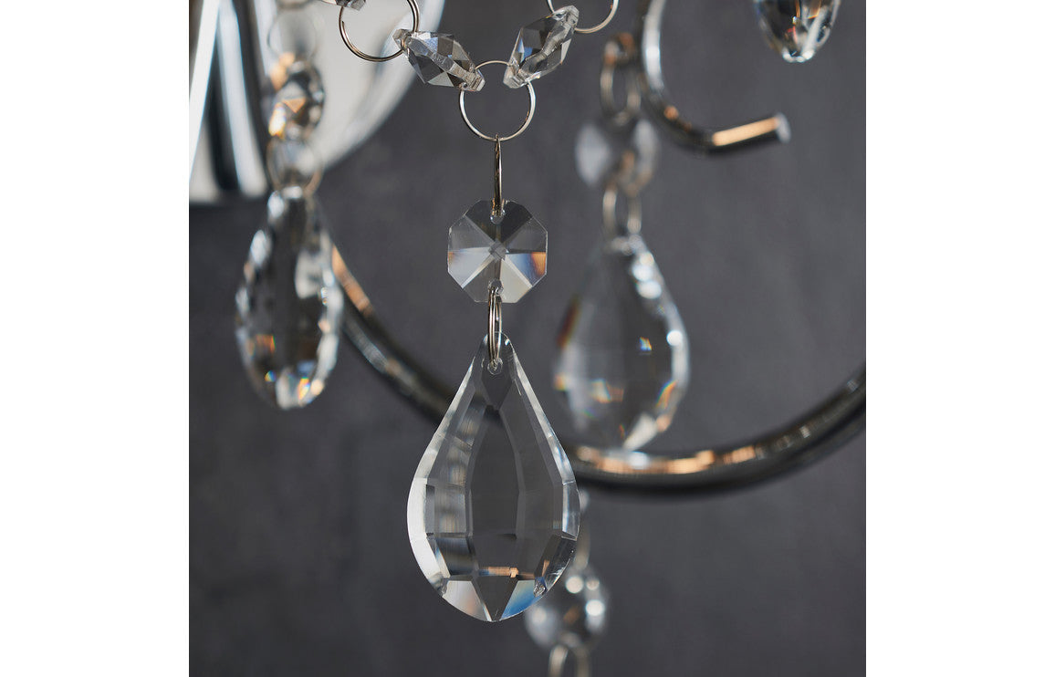 Pavo 2 Arm Chandelier Wall Light - Chrome