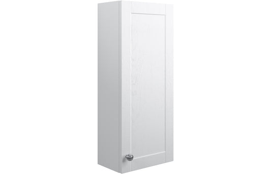 Badar 300mm 1 Door Wall Unit - Satin White Ash