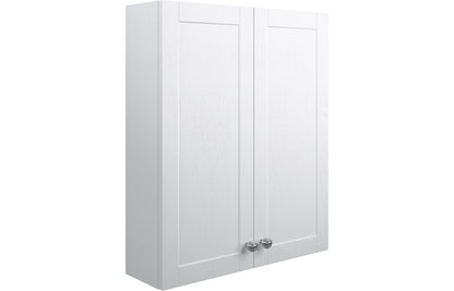 Badar 600mm 2 Door Wall Unit - Satin White Ash