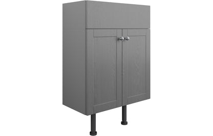 Badar 500mm 2 Door Basin Unit - Grey Ash