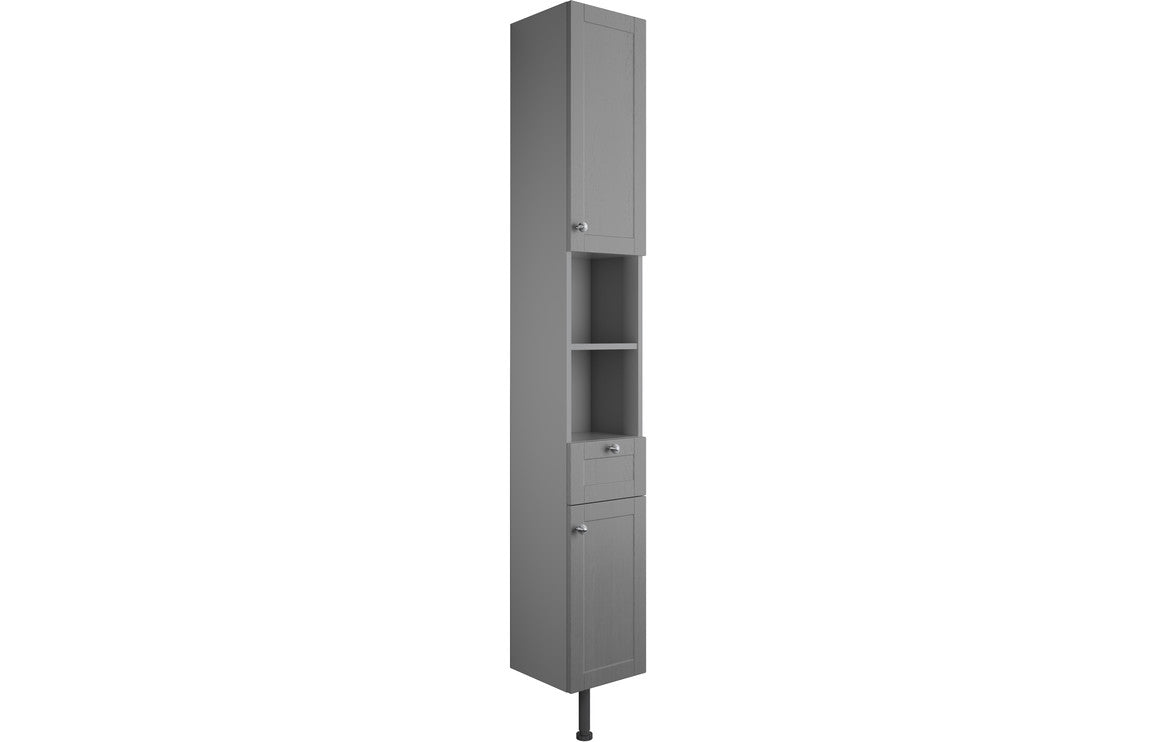 Badar 300mm 2 Door Tall Unit - Grey Ash