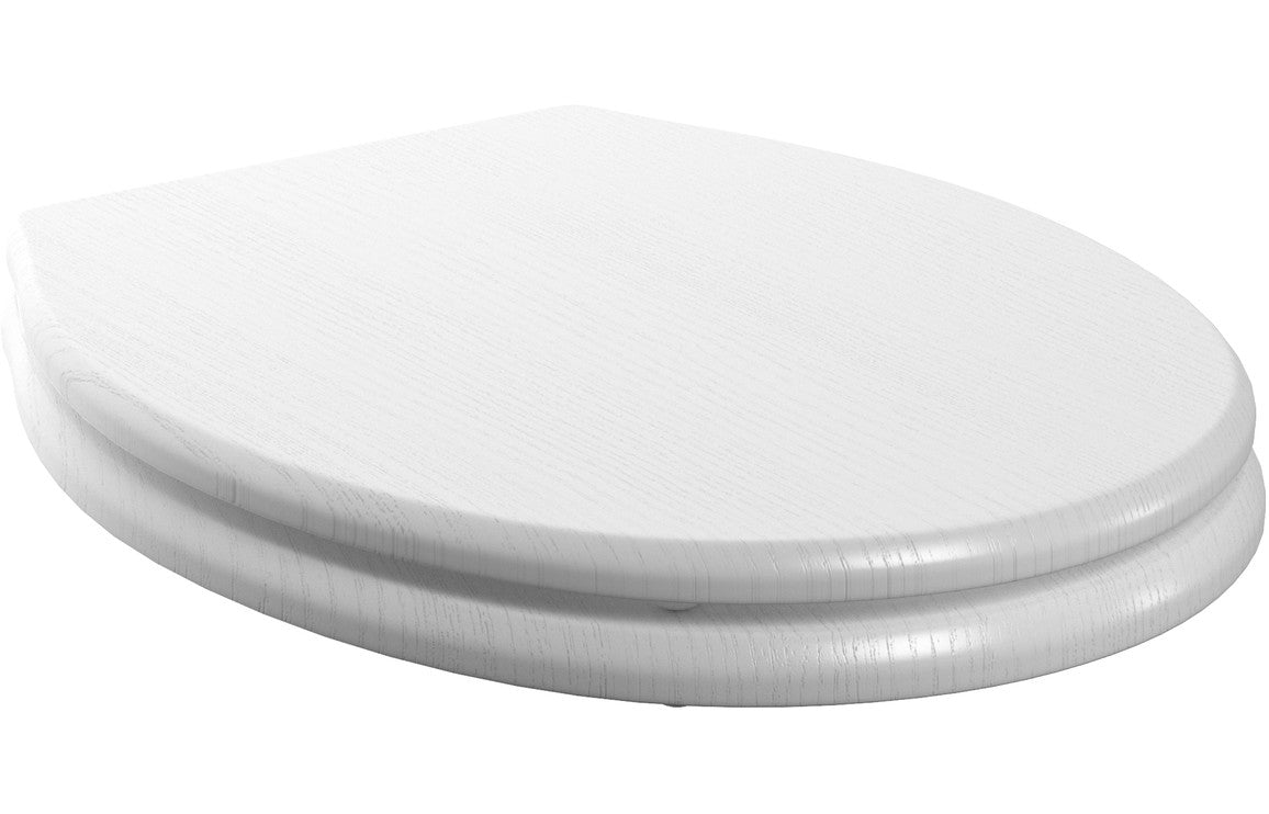 Badar Soft Close Toilet Seat - Satin White Ash