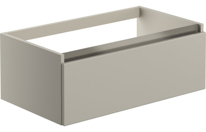 Cordelia 800mm 1 Drawer Wall Hung Basin Unit (No Top) - Latte