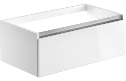 Cordelia 800mm 1 Drawer Wall Hung Basin Unit (No Top) - White Gloss