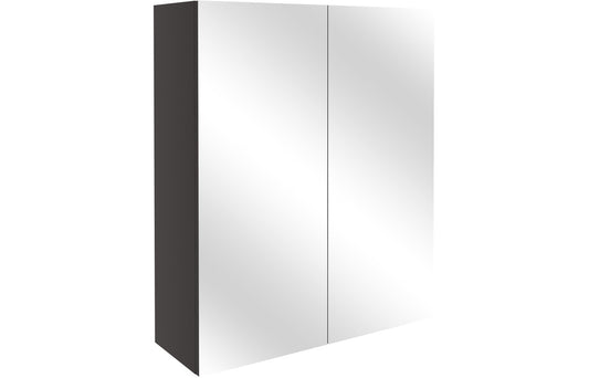 Atlas 600mm Mirrored Unit - Matt Graphite Grey