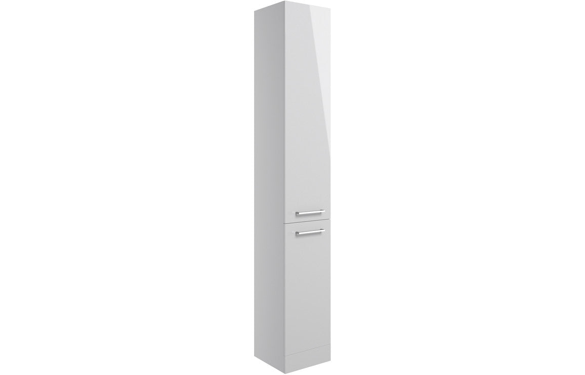 Vesper 350mm Floor Standing 2 Door Tall Unit - Grey Gloss