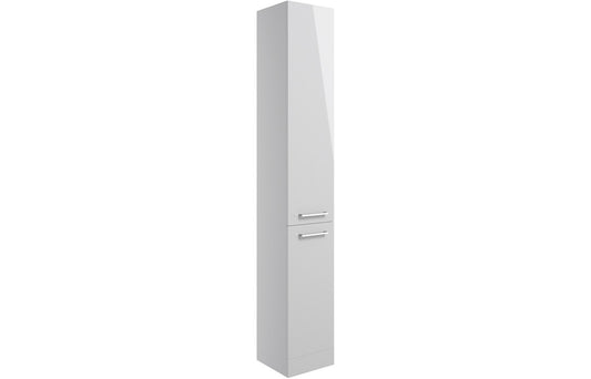 Vesper 350mm Floor Standing 2 Door Tall Unit - Grey Gloss