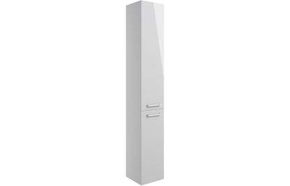 Vesta 350mm Floor Standing 2 Door Tall Unit - Grey Gloss