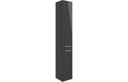 Vesper 350mm Floor Standing 2 Door Tall Unit - Anthracite Gloss