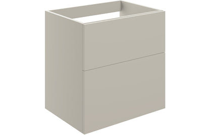 Stella 590mm Wall Hung 2 Drawer Basin Unit (No Top) - Matt Latte