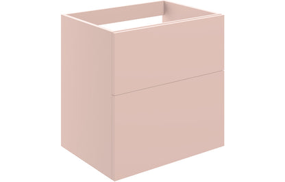 Stella 590mm Wall Hung 2 Drawer Basin Unit (No Top) - Matt Antique Rose