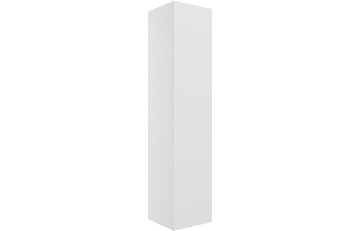 Stella 350mm Wall Hung 1 Door Tall Unit - Matt White