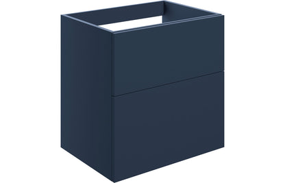 Stella 590mm Wall Hung 2 Drawer Basin Unit (No Top) - Matt Deep Blue