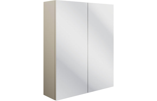 Badar 600mm 2 Door Mirrored Wall Unit - Matt Latte