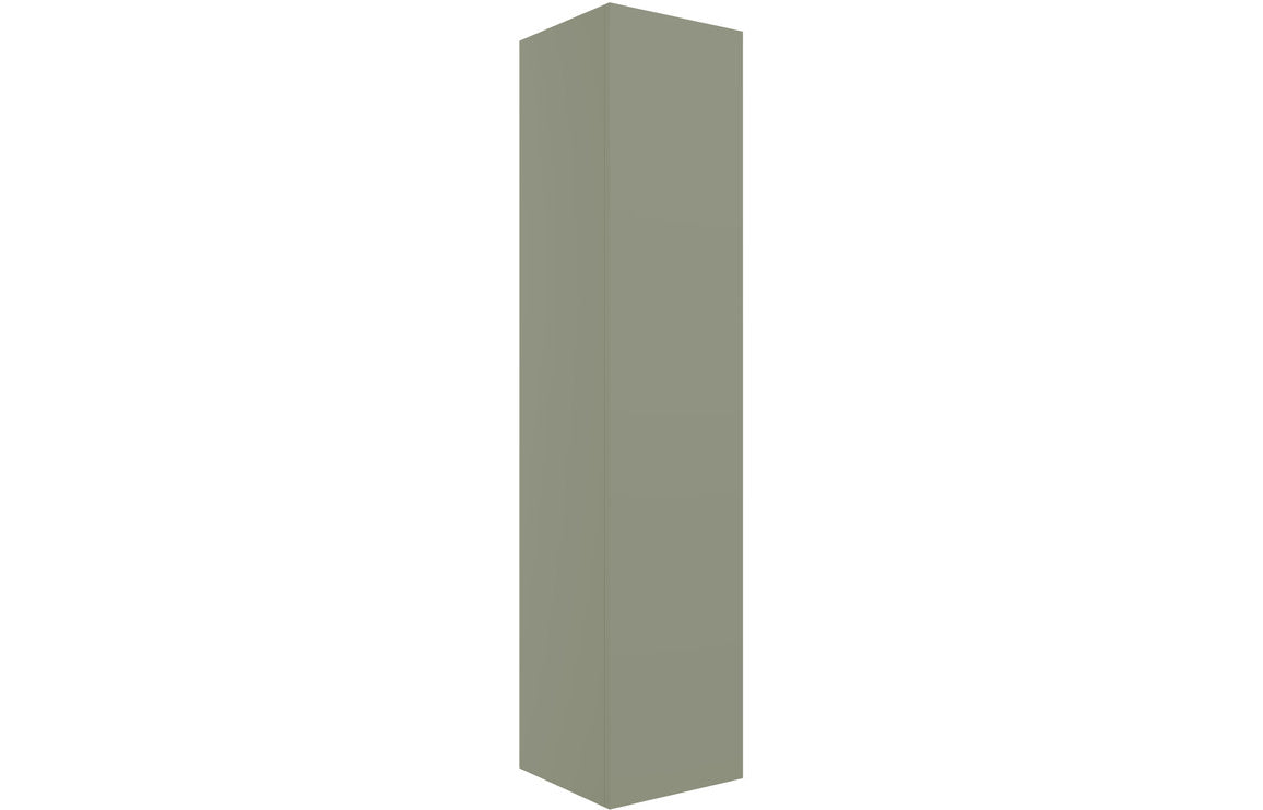 Stella 350mm Wall Hung 1 Door Tall Unit - Matt Olive Green