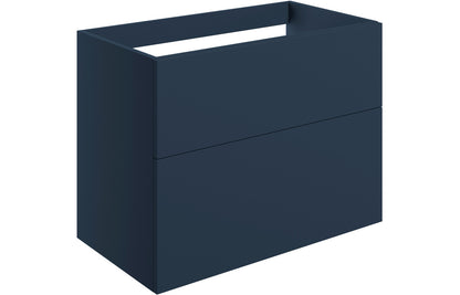 Stella 790mm Wall Hung 2 Drawer Basin Unit (No Top) - Matt Deep Blue