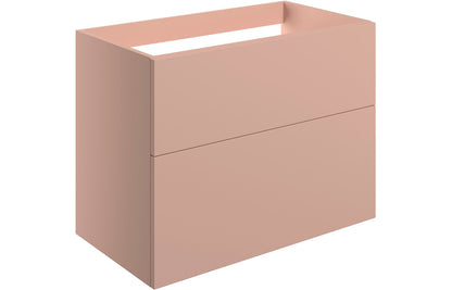 Stella 790mm Wall Hung 2 Drawer Basin Unit (No Top) - Matt Antique Rose
