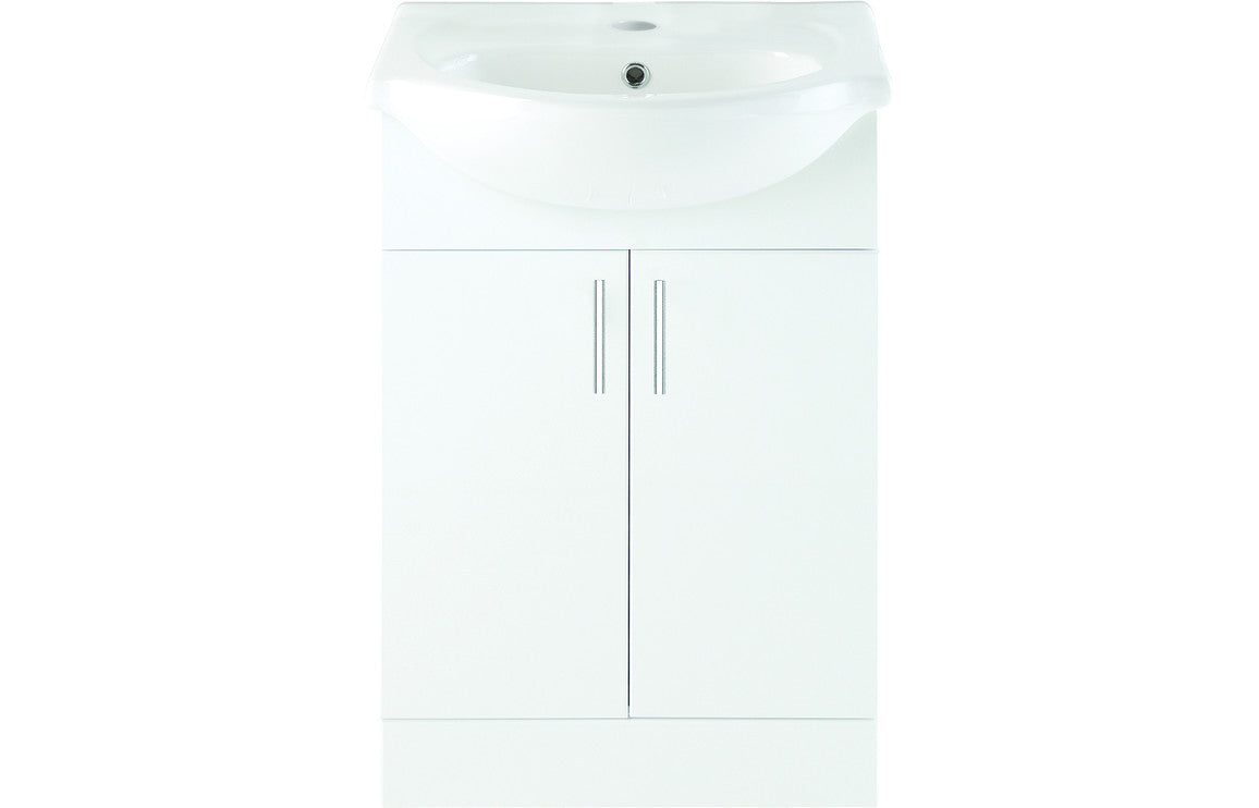 Zosma 560mm Basin Unit & Basin - White Gloss