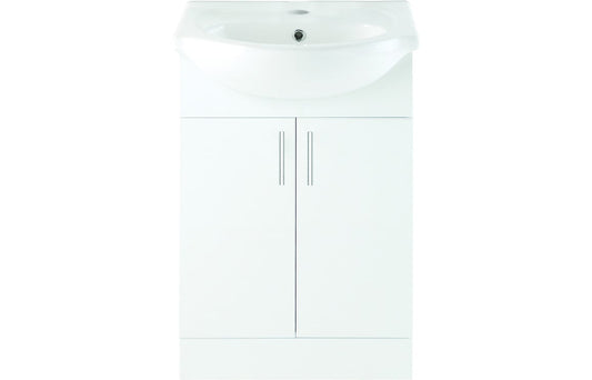 Zosma 650mm Basin Unit & Basin - White Gloss