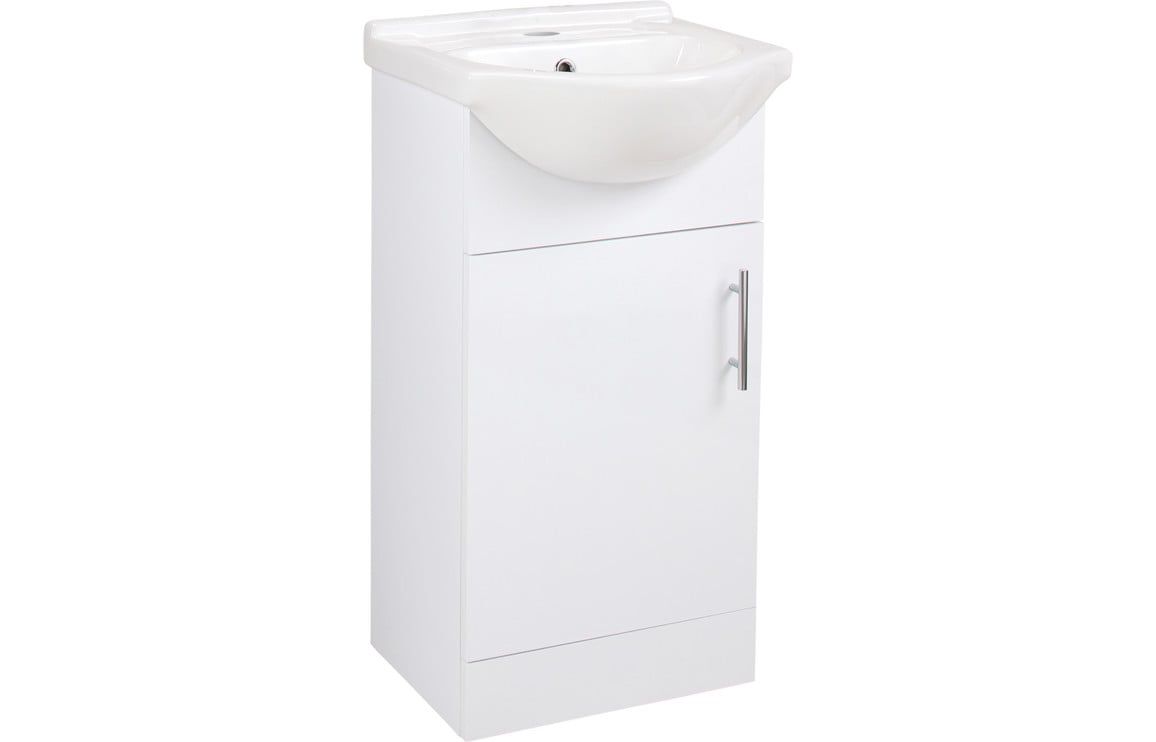 Zosma 450mm Floor Standing Basin Unit & Mirror Pack