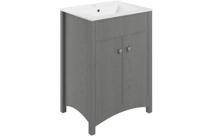 Lavana 610mm Basin Unit & Basin - Grey Ash