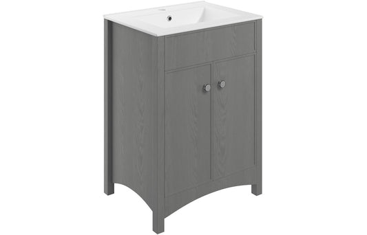 Lavana 610mm Basin Unit (exc. Basin) - Grey Ash