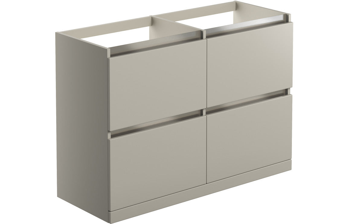 Cordelia 1200mm Floor Standing Basin Unit Run (No Top) - Latte