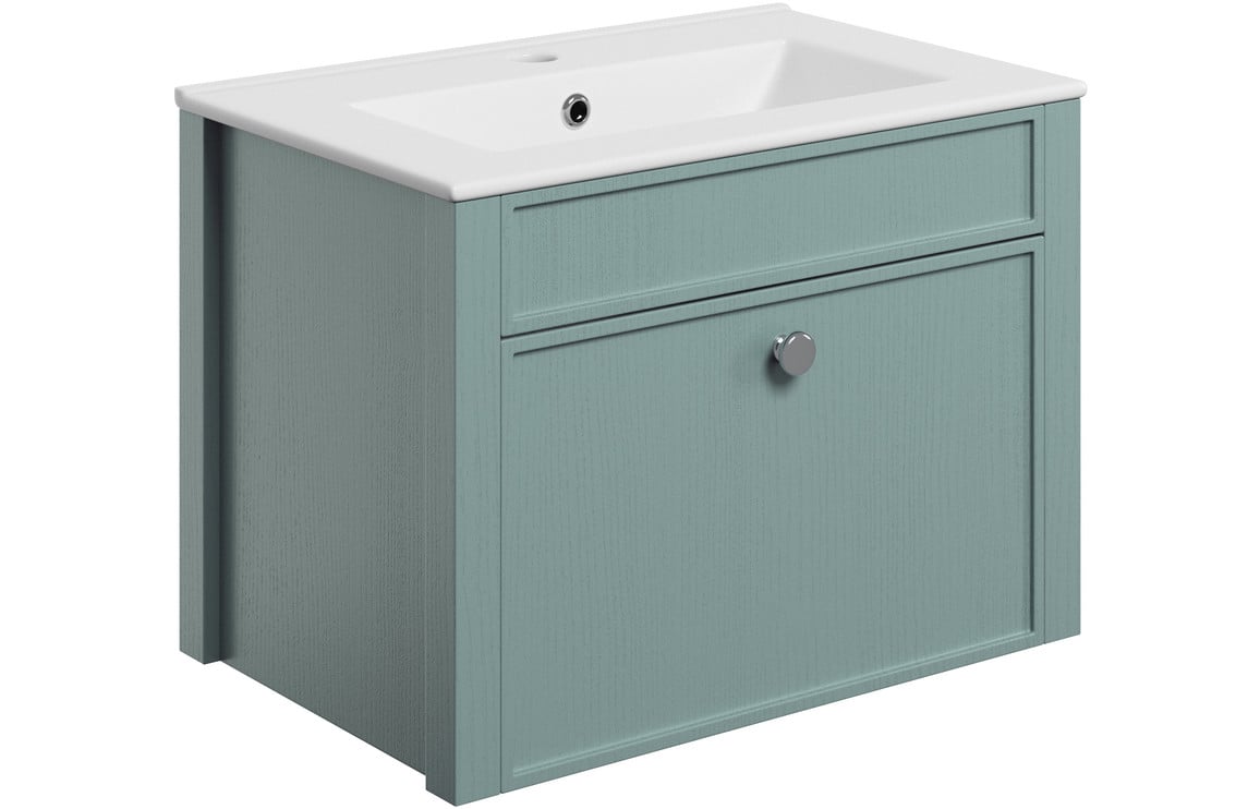 Lavana 605mm Wall Unit (exc. Basin) - Sea Green Ash