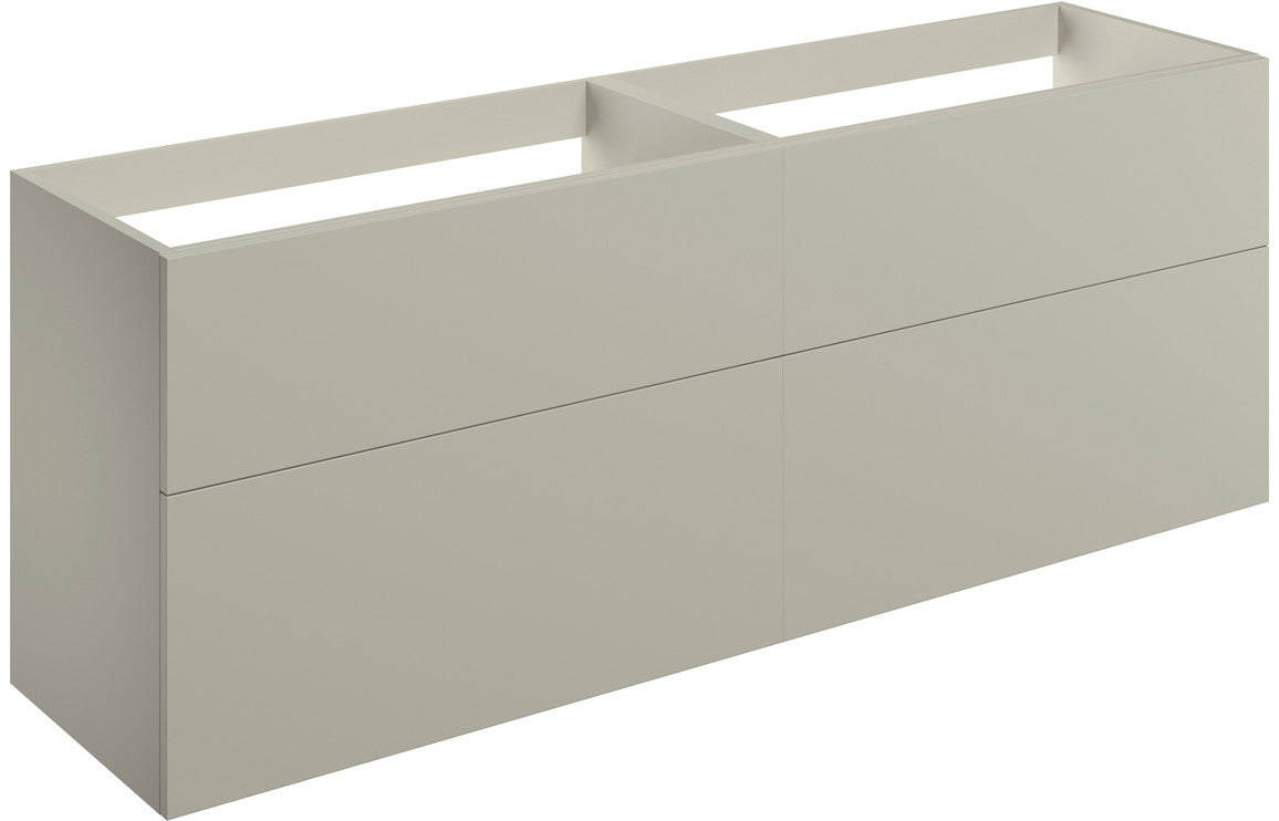 Stella 1180mm Wall Hung 4 Drawer Basin Unit (No Top) - Matt Latte