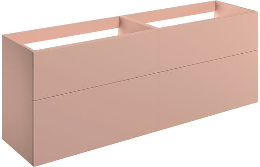 Stella 1180mm Wall Hung 4 Drawer Basin Unit (No Top) - Matt Antique Rose