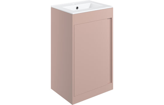 Estelle 510mm Floor Standing Unit Inc. Basin - Matt Antique Rose