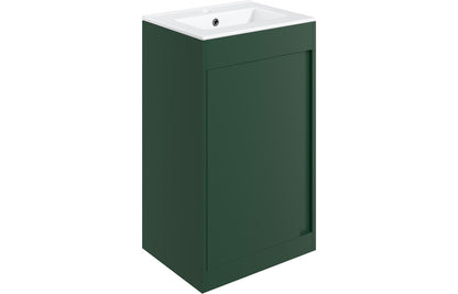 Estelle 510mm Floor Standing Unit Inc. Basin - Matt Conifer Green