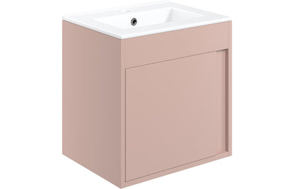Estelle 510mm Wall Hung Unit Inc. Basin - Matt Antique Rose