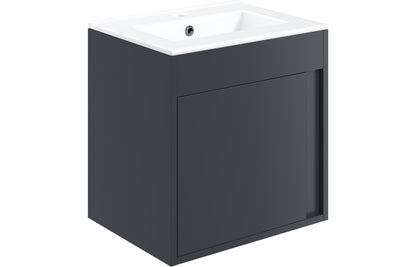 Estelle 510mm Wall Hung Unit Inc. Basin - Matt Indigo Blue
