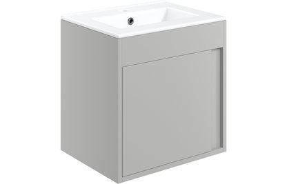 Estelle 510mm Wall Hung Unit Inc. Basin - Matt Light Grey