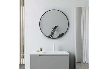 Karin 500mm Round Mirror - Matt Black