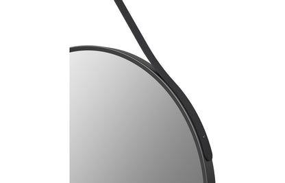 Navi 600mm Round Mirror - Matt Black