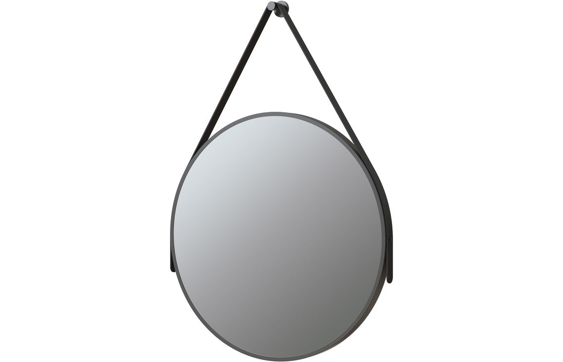 Navi 600mm Round Mirror - Matt Black