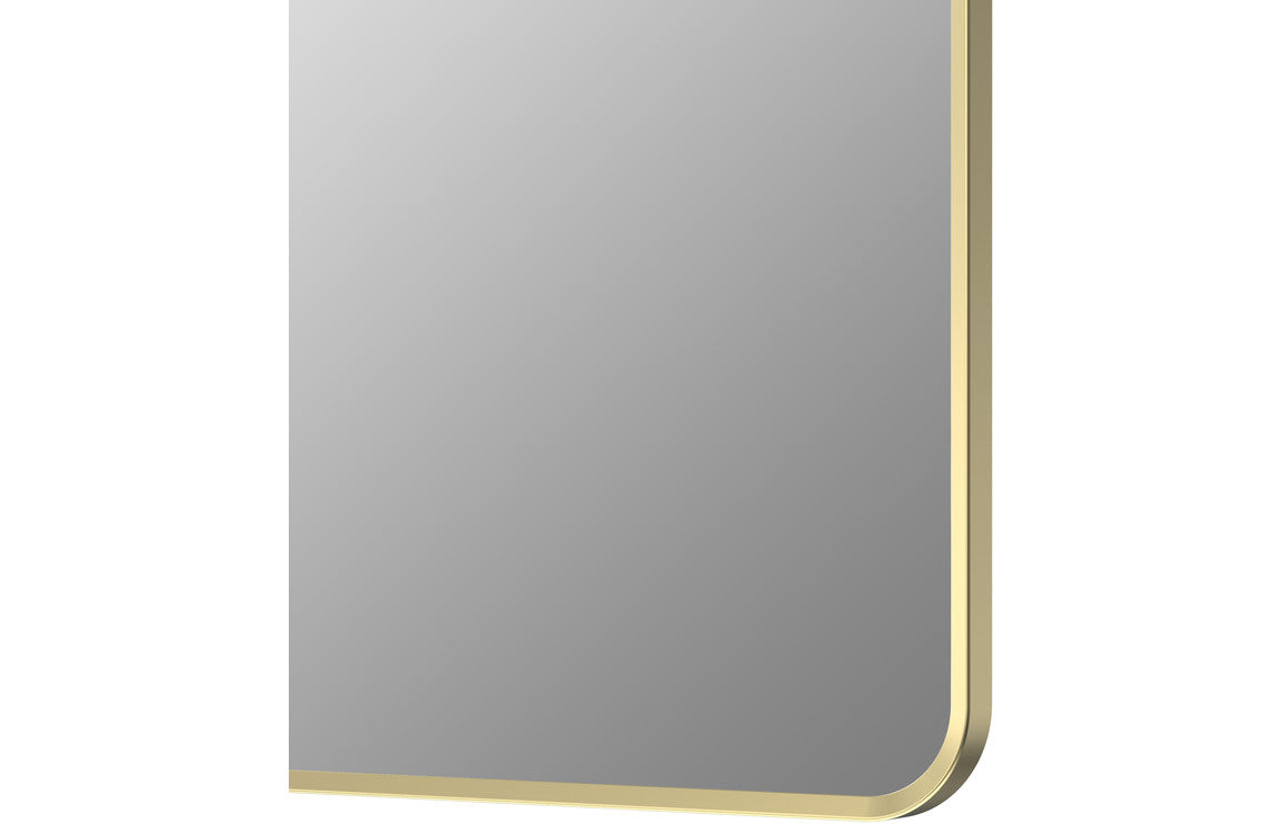 Karin 600x800mm Rectangle Mirror - Brushed Brass