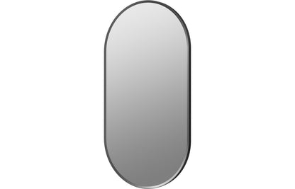 Karin 800x400mm Oblong Mirror - Matt Black