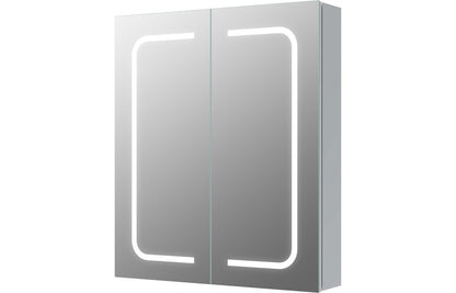Rhea 600mm 2 Door Front-Lit LED Mirror Cabinet