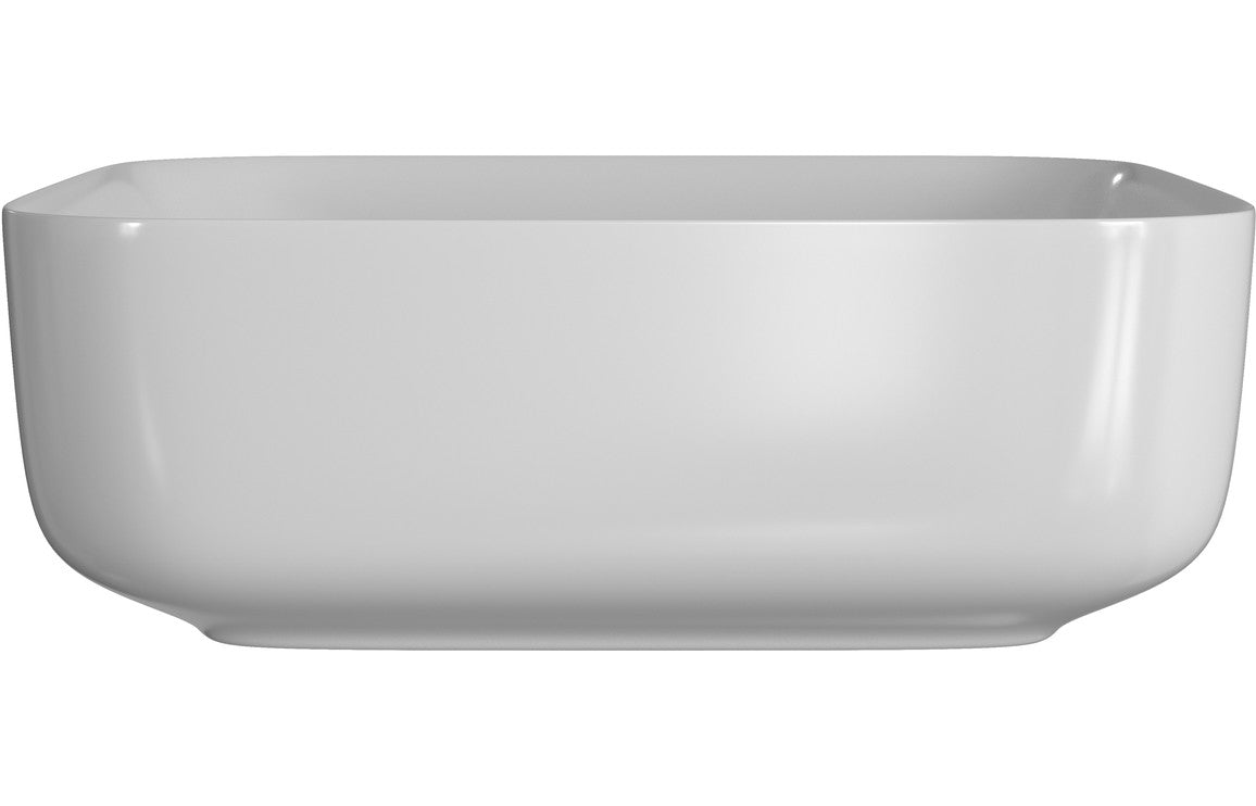 Orpheus 400mm Ceramic Square Washbowl & Waste - Matt White