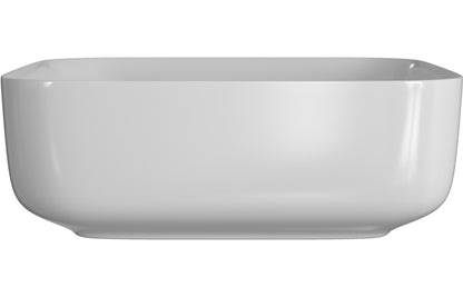 Orpheus 400mm Ceramic Square Washbowl & Waste - Matt White