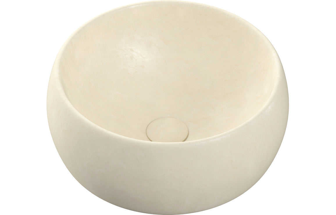 Aku 400mm Ceramic Washbowl - Stone Effect