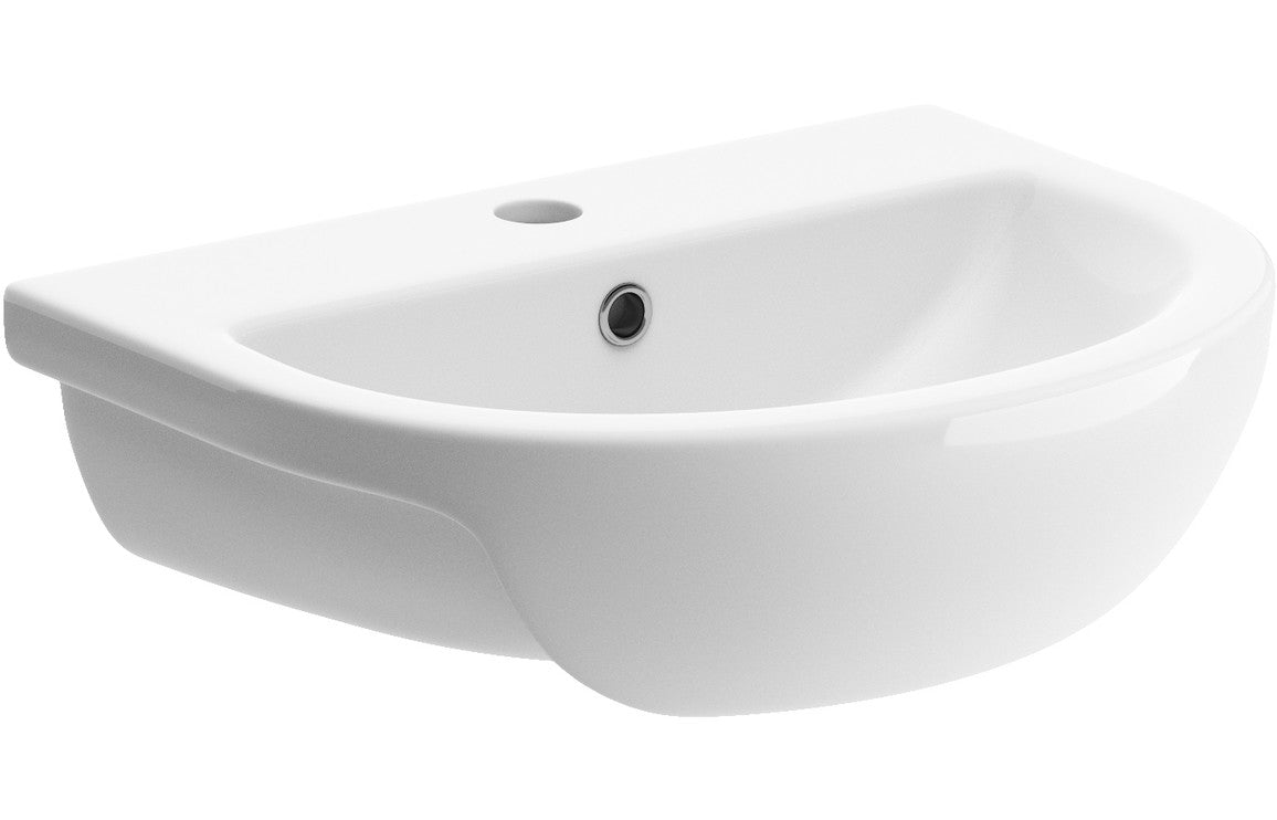 Thalassa 500x390mm 1TH Semi Recessed Basin