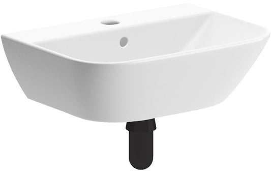 Mahina 450x320mm 1TH Cloakroom Basin & Black Bottle Trap