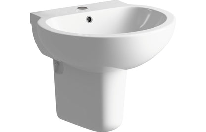 Maia 535x490mm 1TH Basin & Semi Pedestal
