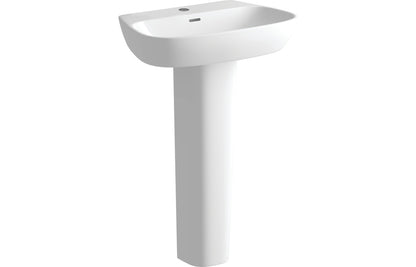 Sidra 600x400mm 1TH Basin & Full Pedestal